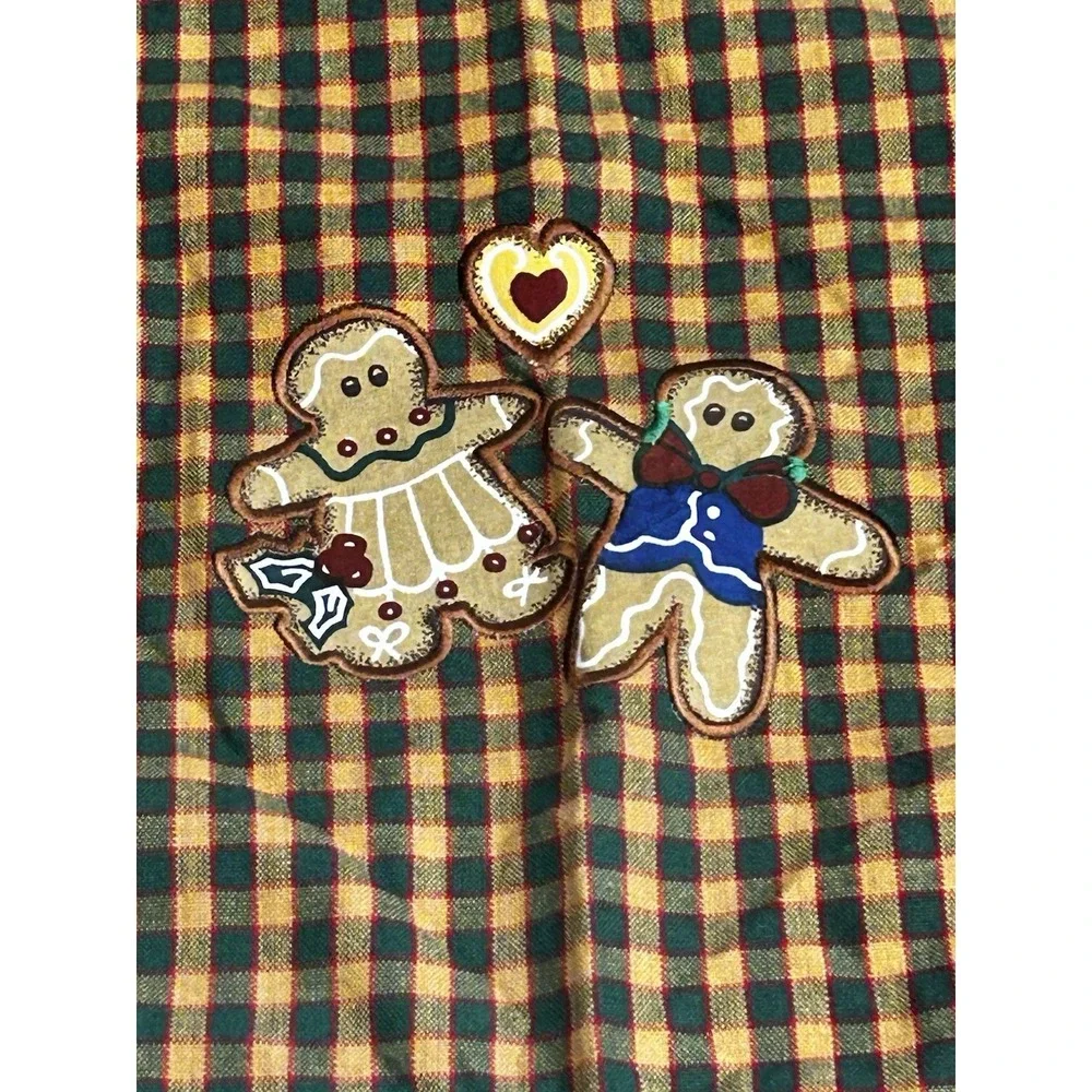 Kay Dee Designs Holiday Apron Hostess Cook Plaid Pockets Christmas Gingerbread